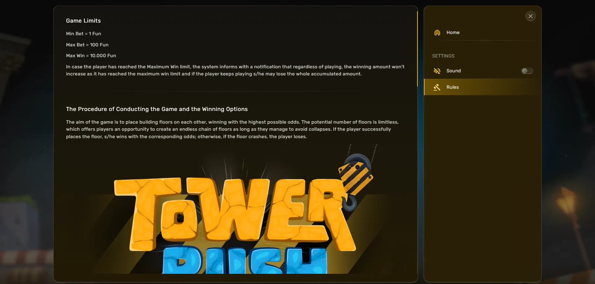 إيداع وسحب الأموال في تطبيق Tower Rush للعب بالمال الحقيقي